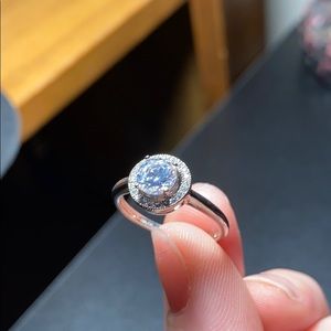 Sterling Silver CZ Ring Engagement